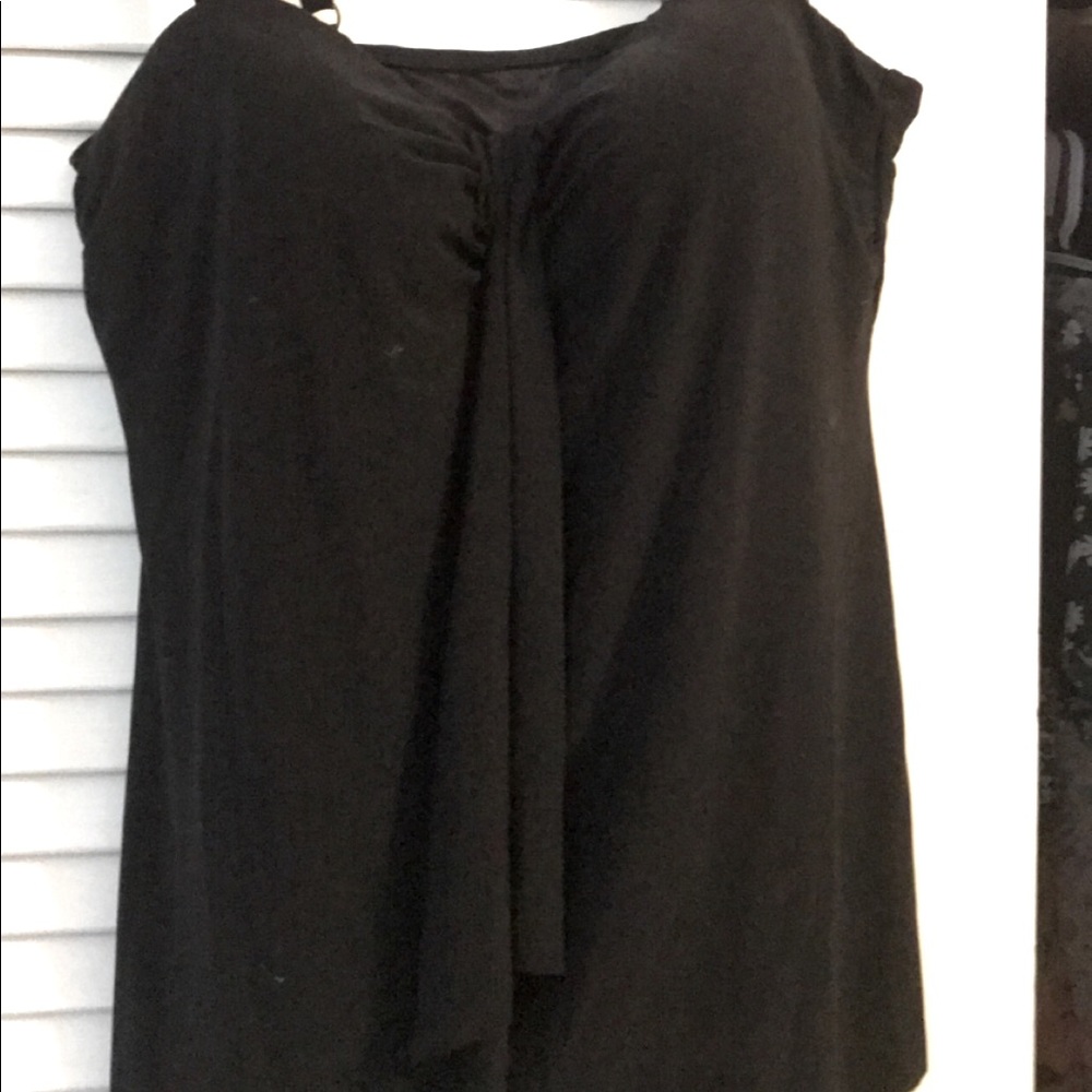 Black Flowy Tankini Size 14